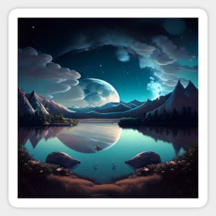 The Winter Night Sky Sticker